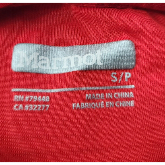 Marmot Coat Red Women Small Pullover Jacket Hooded Jacket Hoodie Hiking Sweater - Picture 6 of 9